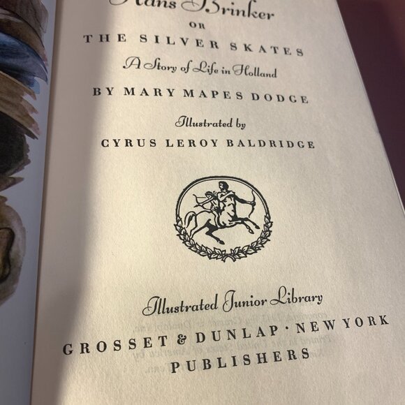 1945 HANS BRINKER, THE SILVER SKATES Mary Mapes Dodge Cardboard Slip Case Cover - Picture 6 of 11